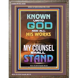 KNOWN UNTO GOD ARE ALL HIS WORKS  Unique Power Bible Portrait  GWMARVEL9388  "31X36"