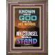 KNOWN UNTO GOD ARE ALL HIS WORKS  Unique Power Bible Portrait  GWMARVEL9388  