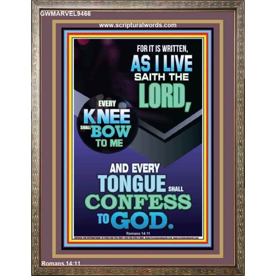 EVERY TONGUE WILL GIVE WORSHIP TO GOD  Unique Power Bible Portrait  GWMARVEL9466  