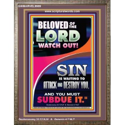 BELOVED WATCH OUT SIN IS ROARING AT YOU  Sanctuary Wall Portrait  GWMARVEL9989  "31X36"