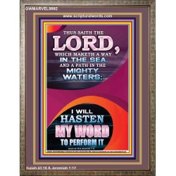 A WAY IN THE SEA AND PATH IN MIGHTY WATERS  Unique Power Bible Portrait  GWMARVEL9992  "31X36"
