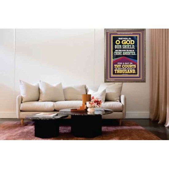 LOOK UPON THE FACE OF THINE ANOINTED O GOD  Contemporary Christian Wall Art  GWMARVEL12242  