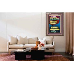 ALL THINGS BE GLORIFIED THROUGH JESUS CHRIST  Contemporary Christian Wall Art Portrait  GWMARVEL12258  