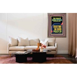 TRUSTING IN GOD PROTECTS YOU  Scriptural Décor  GWMARVEL12286  "31X36"