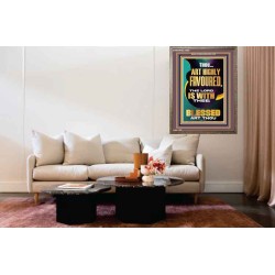 HIGHLY FAVOURED THE LORD IS WITH THEE BLESSED ART THOU  Scriptural Wall Art  GWMARVEL13002  "31X36"