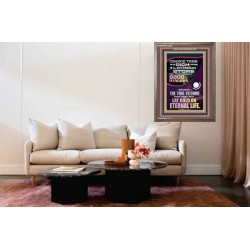 LAY A GOOD FOUNDATION FOR THYSELF AND LAY HOLD ON ETERNAL LIFE  Contemporary Christian Wall Art  GWMARVEL13030  "31X36"