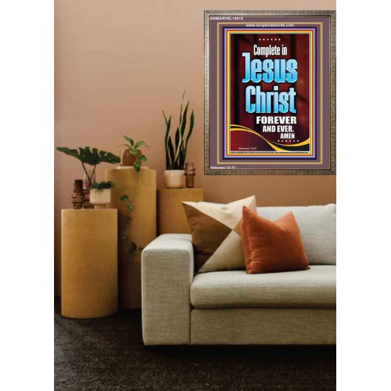 COMPLETE IN JESUS CHRIST FOREVER  Children Room Portrait  GWMARVEL10015  