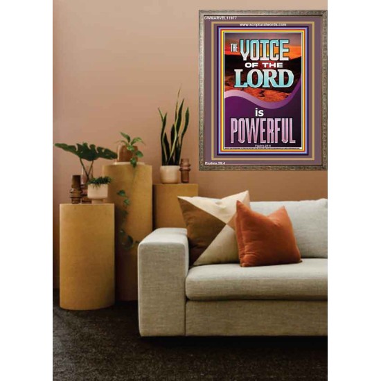 THE VOICE OF THE LORD IS POWERFUL  Scriptures Décor Wall Art  GWMARVEL11977  
