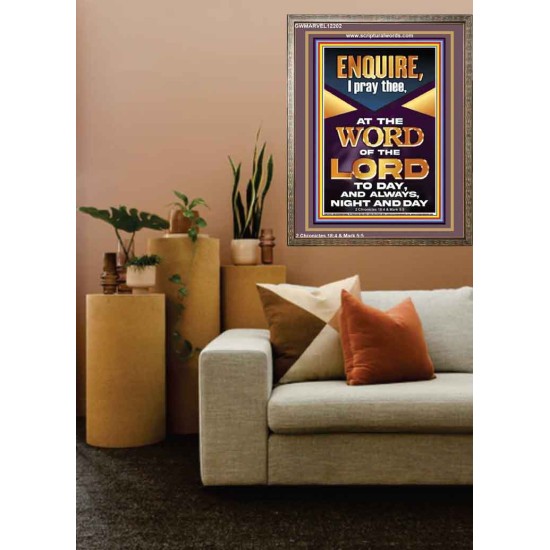 MEDITATE THE WORD OF THE LORD DAY AND NIGHT  Contemporary Christian Wall Art Portrait  GWMARVEL12202  