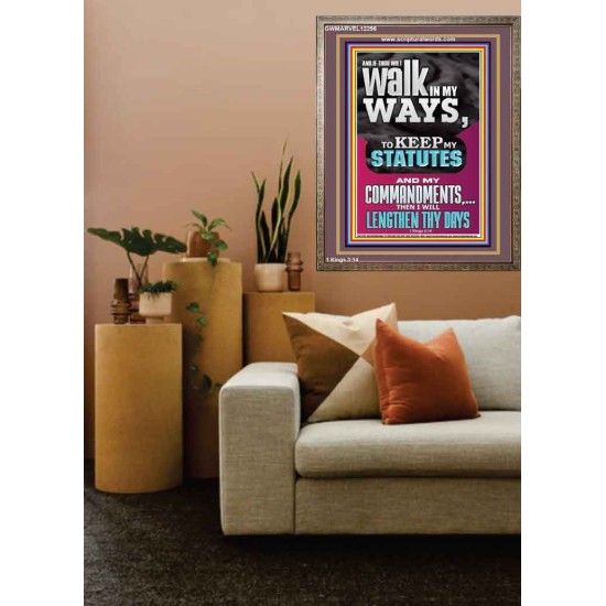 WALK IN MY WAYS AND KEEP MY COMMANDMENTS  Wall & Art Décor  GWMARVEL12296  