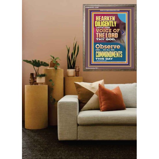 DO ALL HIS COMMANDMENTS THIS DAY  Wall & Art Décor  GWMARVEL12297  