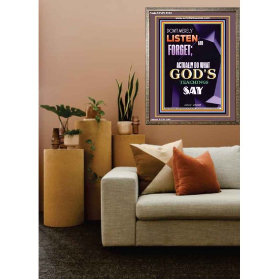 DO WHAT GOD'S TEACHINGS SAY  Children Room Portrait  GWMARVEL9393  