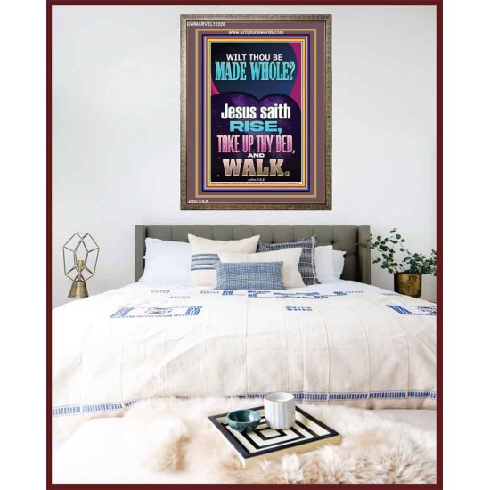 RISE TAKE UP THY BED AND WALK  Custom Wall Scripture Art  GWMARVEL12326  