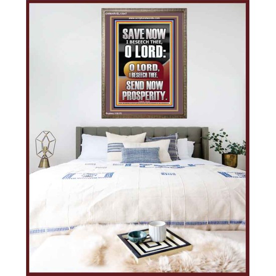 O LORD SAVE AND PLEASE SEND NOW PROSPERITY  Contemporary Christian Wall Art Portrait  GWMARVEL13047  
