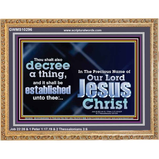 THE LIGHT SHALL SHINE UPON THY WAYS  Christian Quote Wooden Frame  GWMS10296  