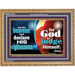 THE HEAVENS SHALL DECLARE HIS RIGHTEOUSNESS  Custom Contemporary Christian Wall Art  GWMS10304  "34x28"