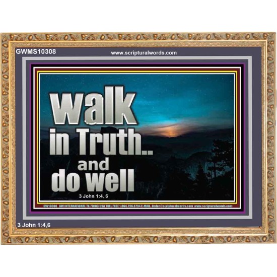 WALK IN TRUTH AND DO WELL  Custom Christian Wall Art  GWMS10308  