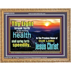 THY HEALTH WILL SPRING FORTH SPEEDILY  Custom Inspiration Scriptural Art Wooden Frame  GWMS10319  