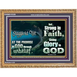 STAGGERED NOT AT THE PROMISE  Art & Décor Wooden Frame  GWMS10326  "34x28"