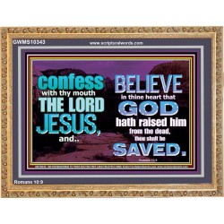 IN CHRIST JESUS IS ULTIMATE DELIVERANCE  Bible Verse for Home Wooden Frame  GWMS10343  "34x28"