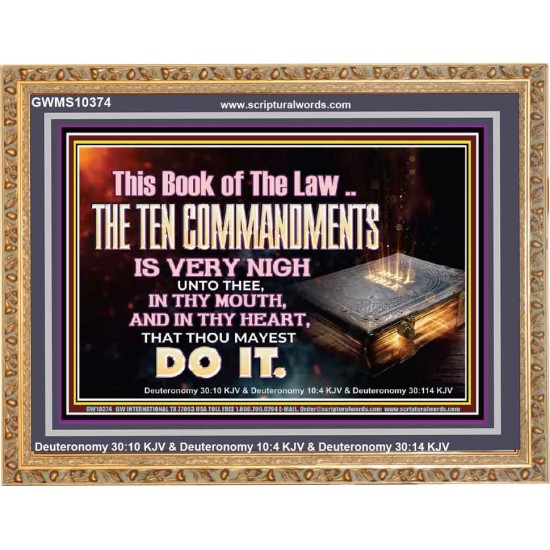 KEEP THE TEN COMMANDMENTS FERVENTLY  Ultimate Power Wooden Frame  GWMS10374  