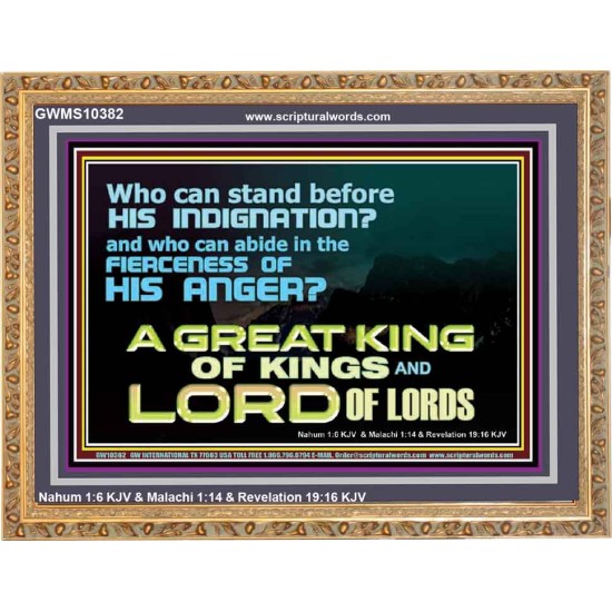 WHO CAN STAND BEFORE THY INDIGNATION  JEHOVAH TSEBAOTH  Unique Power Bible Picture  GWMS10382  