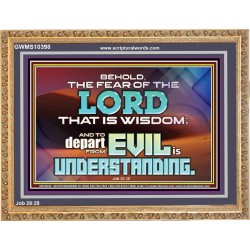TO DEPART FROM EVIL IS UNDERSTANDING  Ultimate Inspirational Wall Art Wooden Frame  GWMS10398  
