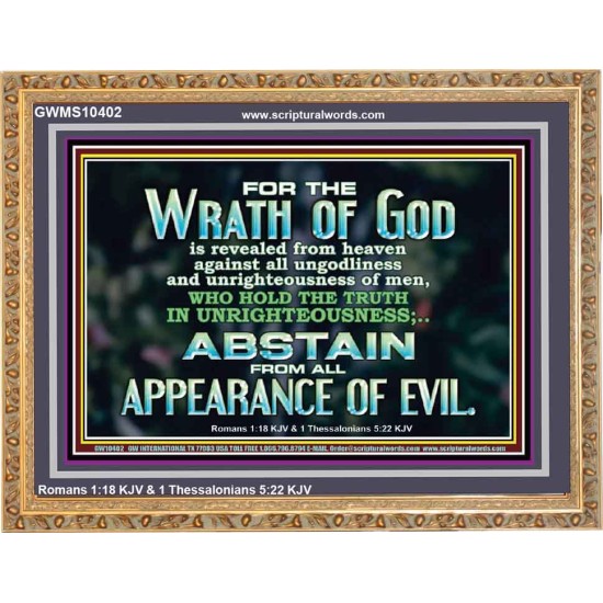 UNGODLINESS AND UNRIGHTEOUSNESS OUTLAW IN ETERNITY  Righteous Living Christian Wooden Frame  GWMS10402  
