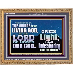 THE WORDS OF LIVING GOD GIVETH LIGHT  Unique Power Bible Wooden Frame  GWMS10409  "34x28"
