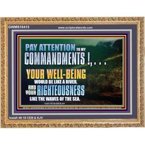 LET YOUR RIGHTEOUSNESS BE LIKE THE WAVES OF THE SEA  Church Wooden Frame  GWMS10413  