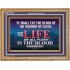 LIFE OF FLESH IS THE BLOOD EAT NO MANNER OF FLESH WITH BLOOD  Church Wooden Frame  GWMS10422  "34x28"