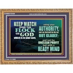WATCH THE FLOCK OF GOD IN YOUR CARE  Scriptures Décor Wall Art  GWMS10439  "34x28"