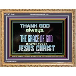 THANKING GOD ALWAYS OPENS GREATER DOOR  Scriptural Décor Wooden Frame  GWMS10442  "34x28"