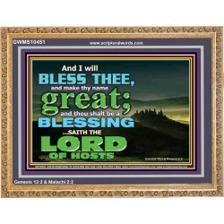 THOU SHALL BE A BLESSINGS  Wooden Frame Scripture   GWMS10451  "34x28"