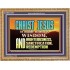 CHRIST JESUS OUR WISDOM, RIGHTEOUSNESS, SANCTIFICATION AND OUR REDEMPTION  Encouraging Bible Verse Wooden Frame  GWMS10457  "34x28"