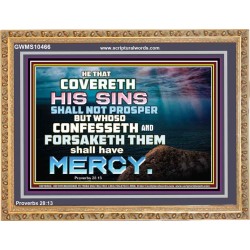 HE THAT COVERETH HIS SIN SHALL NOT PROSPER  Contemporary Christian Wall Art  GWMS10466  "34x28"