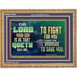 THE LORD IS WITH YOU TO SAVE YOU  Christian Wall Décor  GWMS10489  "34x28"