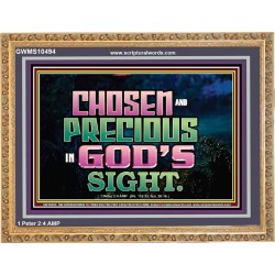 CHOSEN AND PRECIOUS IN THE SIGHT OF GOD  Modern Christian Wall Décor Wooden Frame  GWMS10494  "34x28"