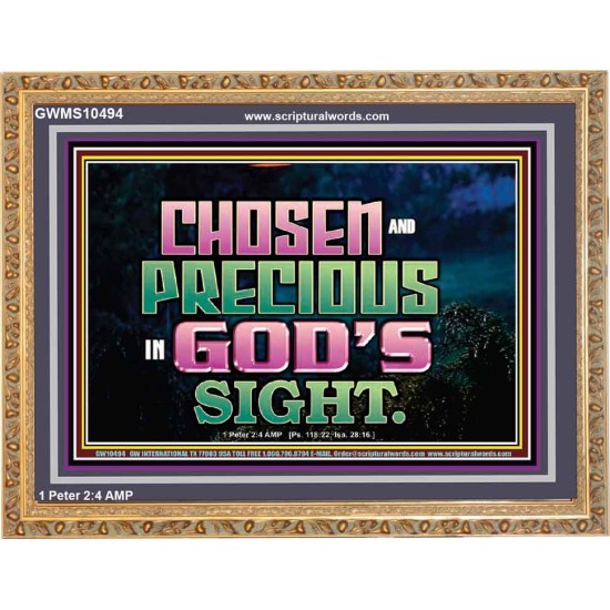 CHOSEN AND PRECIOUS IN THE SIGHT OF GOD  Modern Christian Wall Décor Wooden Frame  GWMS10494  