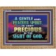 GENTLE AND PEACEFUL SPIRIT VERY PRECIOUS IN GOD SIGHT  Bible Verses to Encourage  Wooden Frame  GWMS10496  