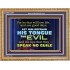 KEEP YOUR TONGUES FROM ALL EVIL  Bible Scriptures on Love Wooden Frame  GWMS10497  "34x28"
