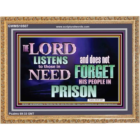 THE LORD NEVER FORGET HIS CHILDREN  Christian Artwork Wooden Frame  GWMS10507  