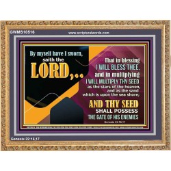 IN BLESSING I WILL BLESS THEE  Religious Wall Art   GWMS10516  "34x28"