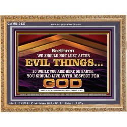 DO NOT LUST AFTER EVIL THINGS  Children Room Wall Wooden Frame  GWMS10527  "34x28"