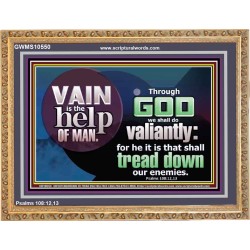 THROUGH GOD WE SHALL DO VALIANTLY  Contemporary Christian Wall Art  GWMS10550  