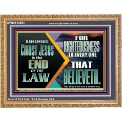 CHRIST JESUS OUR RIGHTEOUSNESS  Encouraging Bible Verse Wooden Frame  GWMS10554  "34x28"