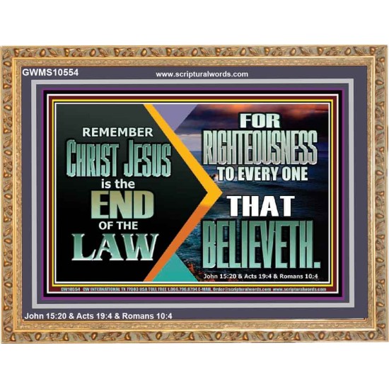 CHRIST JESUS OUR RIGHTEOUSNESS  Encouraging Bible Verse Wooden Frame  GWMS10554  