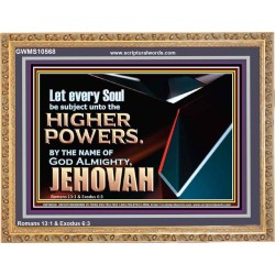 JEHOVAH ALMIGHTY THE GREATEST POWER  Contemporary Christian Wall Art Wooden Frame  GWMS10568  "34x28"
