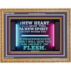 A NEW HEART ALSO WILL I GIVE YOU  Custom Wall Scriptural Art  GWMS10608  