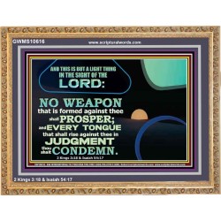NO WEAPON THAT IS FORMED AGAINST THEE SHALL PROSPER  Custom Inspiration Scriptural Art Wooden Frame  GWMS10616  "34x28"